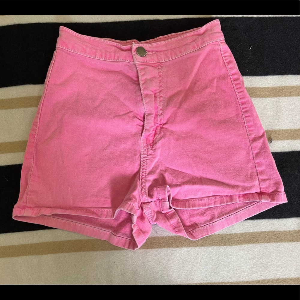 Neon Pink High Waisted Fashion Nova Shorts. Size 0